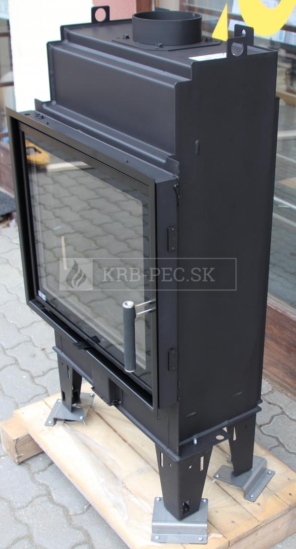 BeF Passive 6, čierny carcon, rám teplovzdušná krbová vložka rovná krb-pec