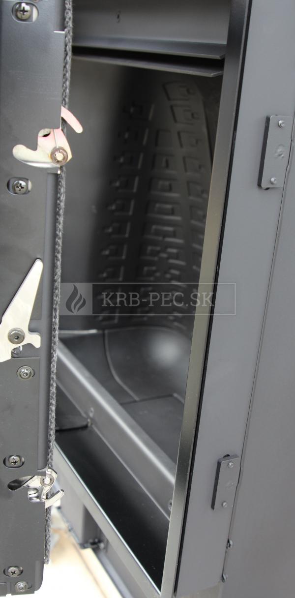 BeF Passive 6, čierny carcon, rám teplovzdušná krbová vložka rovná krb-pec