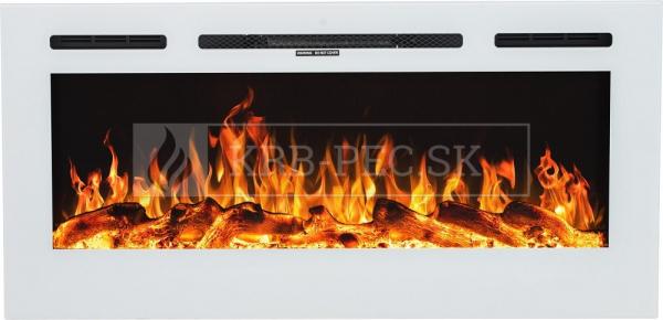 Aflamo Majestic 45 moderný elektrický krb s 3D efektom plameňa biely krb-pec