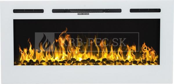 Aflamo Majestic 45 moderný elektrický krb s 3D efektom plameňa biely krb-pec