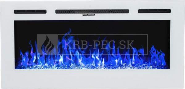 Aflamo Majestic 45 moderný elektrický krb s 3D efektom plameňa biely krb-pec