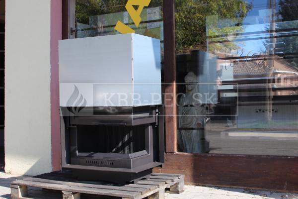 Kratki Maja R BS G rohový krb s výsuvným otváraním dvierok pravé presklenie krb-pec