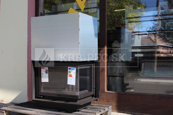 Kratki Maja R BS G rohový krb s výsuvným otváraním dvierok pravé presklenie krb-pec