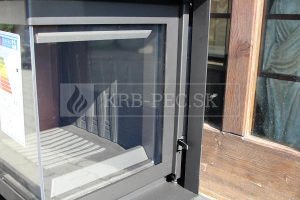 Kratki Maja R BS G rohový krb s výsuvným otváraním dvierok pravé presklenie krb-pec