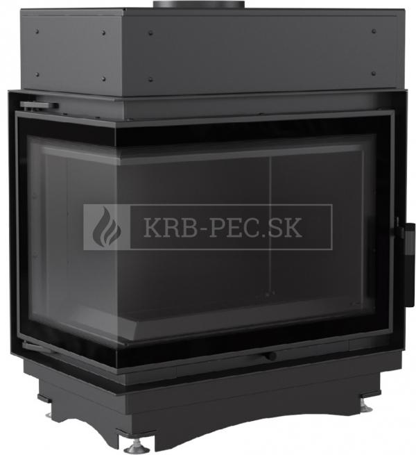 Kratki Maja L DECO BS W rohová krbová vložka s DECO sklom ľavé presklenie krb-pec