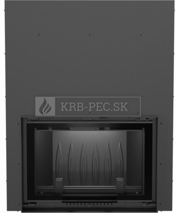 Kratki Wiktor G DECO teplovzdušná krbová vložka s výsuvným otváraním dvierok a DECO sklo krb-pec