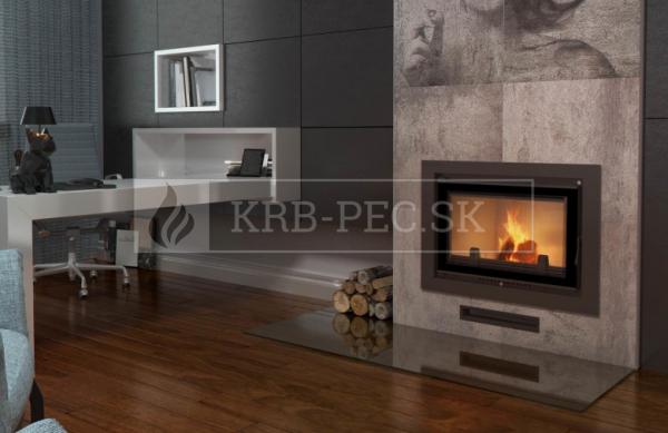 Kratki Wiktor DECO W krbová vložka s teplovodným výmenníkom a DECO sklom krb-pec