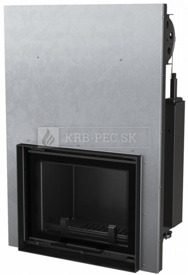  Kratki Maja G DECO W teplovodná krbová vložka s výsuvným otváraním dvierok a DECO sklom krb-pec