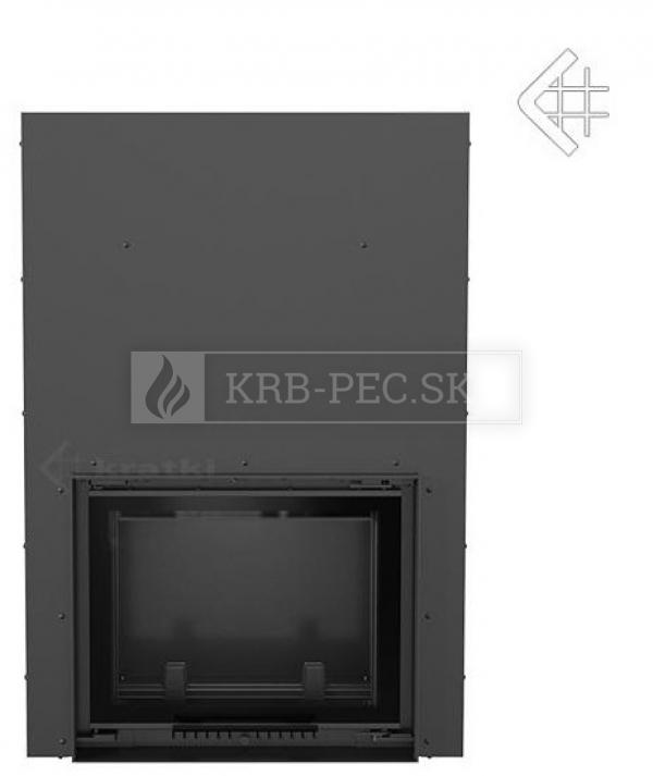  Kratki Maja G DECO W teplovodná krbová vložka s výsuvným otváraním dvierok a DECO sklom krb-pec