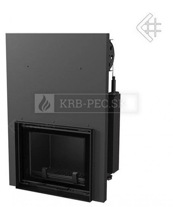  Kratki Maja G DECO W teplovodná krbová vložka s výsuvným otváraním dvierok a DECO sklom krb-pec