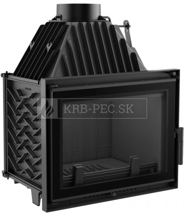  Kratki Zuzia DECO teplovzdušná krbová vložka s dizajnovým sklom krb-pec