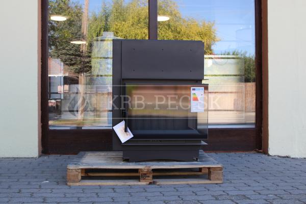 Kratki Zuzia P DECO BS G rohová krbová vložka gilotína s dekoratívnym sklom pravé krb-pec