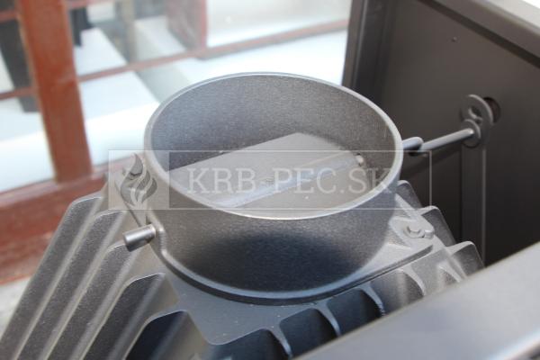 Kratki Zuzia P DECO BS G rohová krbová vložka gilotína s dekoratívnym sklom pravé krb-pec