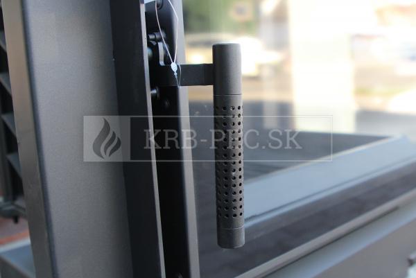 Kratki Zuzia P DECO BS G rohová krbová vložka gilotína s dekoratívnym sklom pravé krb-pec