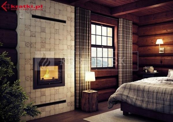 Kratki Zuzia 15 DECO W krbová vložka s teplovodným výmenníkom a DECO sklom krb-pec