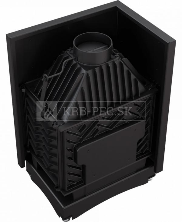 Kratki Zuzia EKO DECO BS L teplovzdušná krbová vložka ľavé bočné presklenie DECO krb-pec