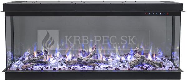 Aflamo Superb 50 zabudovateľná / závesná trojstranná elektrická krbová vložka čierna krb-pec