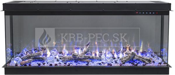 Aflamo Superb 50 zabudovateľná / závesná trojstranná elektrická krbová vložka čierna krb-pec
