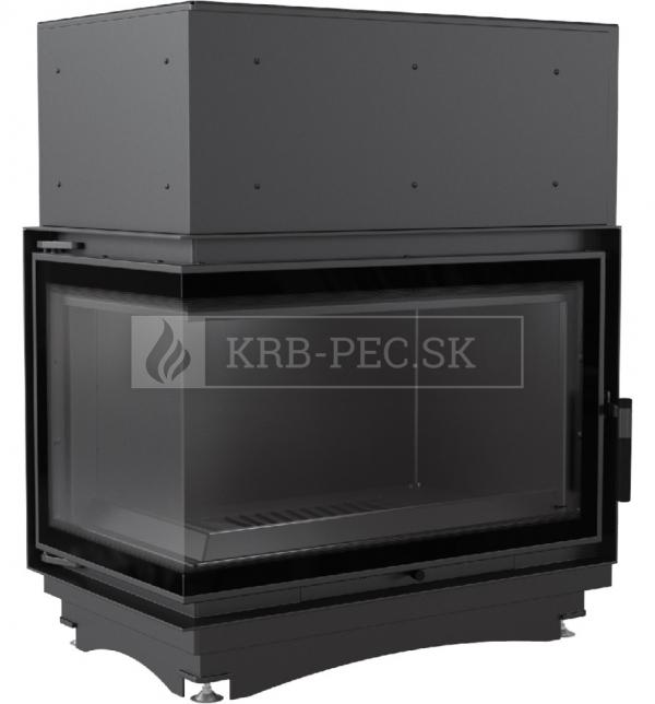 Kratki Oliwia 17 BS L DECO W teplovodná krbová vložka s ľavým bočným presklením a dekoratívnym sklom