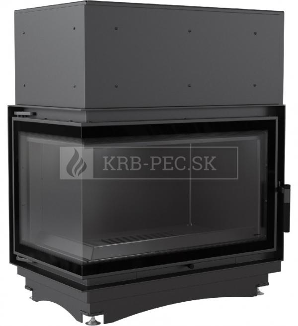 Kratki Oliwia 22 BS L DECO W teplovodná krbová vložka ľavé bočné presklenie DECO krb-pec