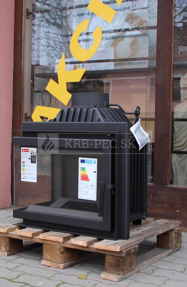 Kratki Simple BS L rohová teplovzdušná krbová vložka s deleným sklom ľavé krb-pec