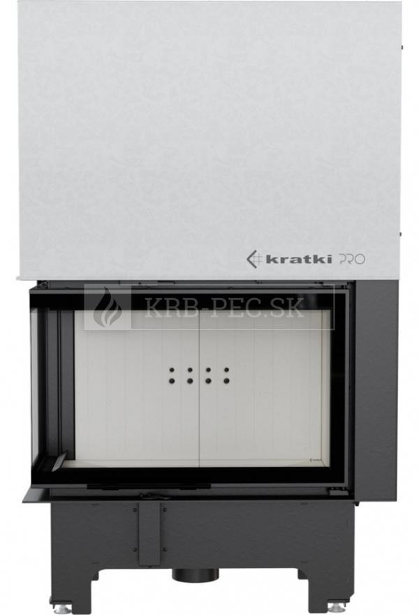 Kratki VNL 810/410 G výkonný rohový krb s výsuvným otváraním dvierok ľavé krb-pec