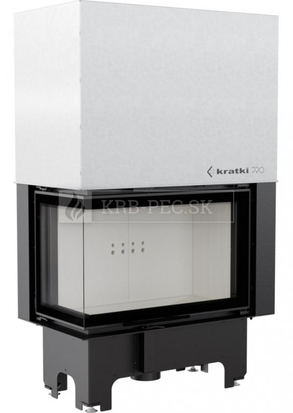 Kratki VNL 810/410 G výkonný rohový krb s výsuvným otváraním dvierok ľavé krb-pec