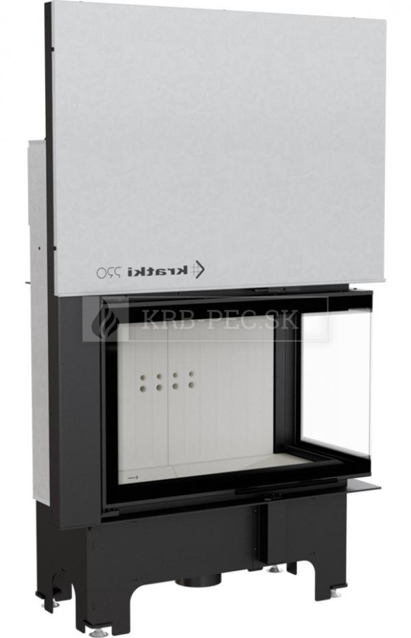 Kratki VNP 810/410 G výkonný rohový krb s výsuvným otváraním dvierok pravé krb-pec
