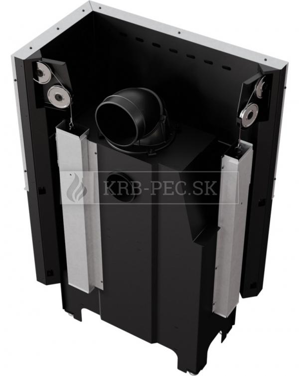 Kratki VNP 810/410 G výkonný rohový krb s výsuvným otváraním dvierok pravé krb-pec