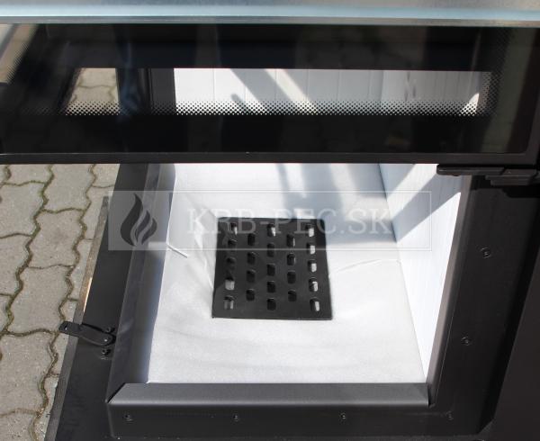 Kratki VNP 810/410 G výkonný rohový krb s výsuvným otváraním dvierok pravé krb-pec