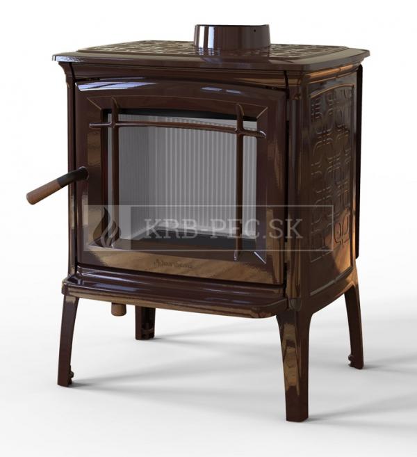 Hergóm CRAFTSBURY liatinové krbové kachle hnedý smalt krb-pec