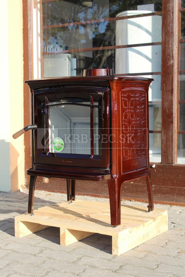 Hergóm CRAFTSBURY liatinové krbové kachle hnedý smalt krb-pec