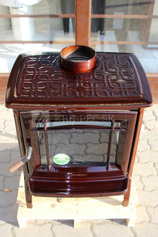 Hergóm CRAFTSBURY liatinové krbové kachle hnedý smalt krb-pec