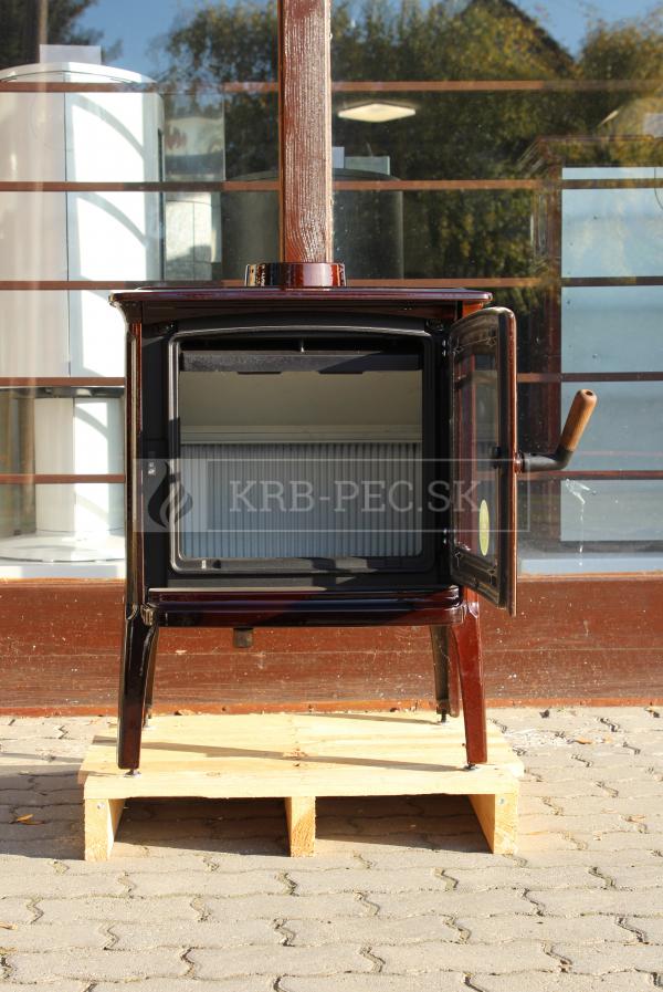 Hergóm CRAFTSBURY liatinové krbové kachle hnedý smalt krb-pec