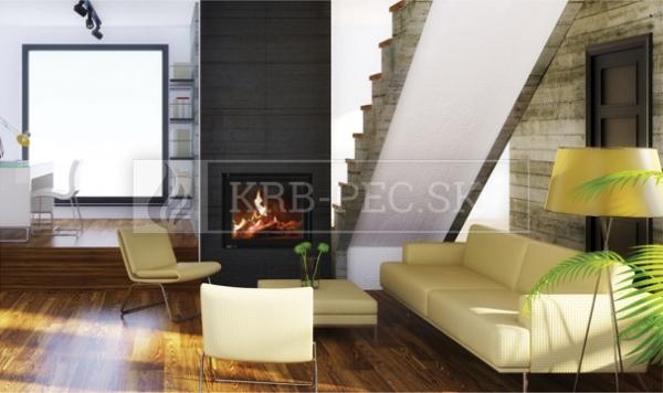 BeF Fire Bear 7 teplovzdušná krbová vložka rovná krb-pec