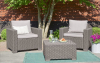 Keter California Cappuccino záhradný set nábytku (2 kreslá + stolík) krb-pec