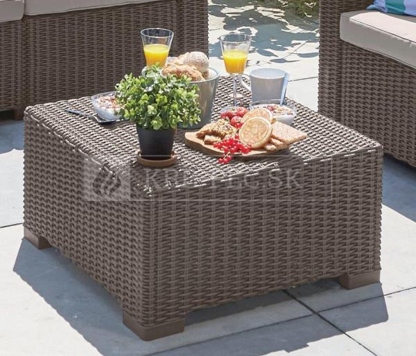 Keter California Cappuccino záhradný set nábytku (2 kreslá + stolík) krb-pec