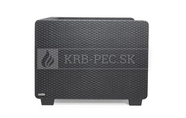 Keter Salta záhradný set nábytku grafitový (2 kreslá + stolík) krb-pec