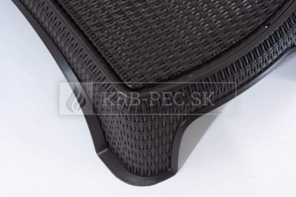 Keter Atlantic lehátko v grafitovej farbe krb-pec