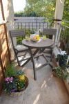 Keter Jazz Capppucino záhradný nábytok vo farbe cappuccinio (2 stoličky + stôl) krb-pec