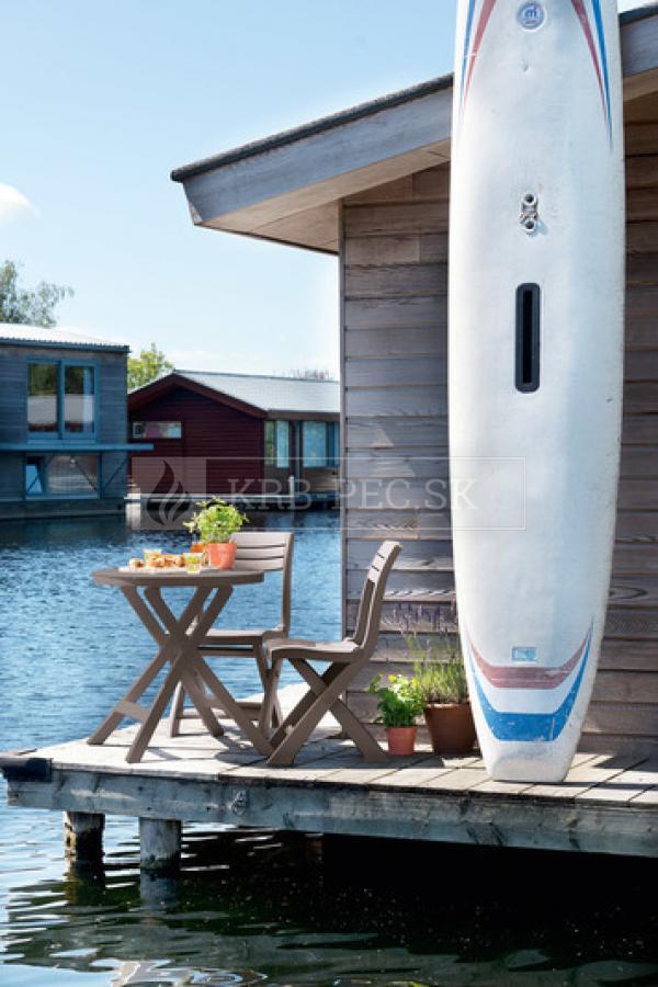 Keter Jazz Capppucino záhradný nábytok vo farbe cappuccinio (2 stoličky + stôl) krb-pec