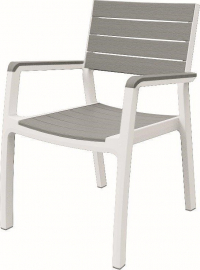 Keter Harmony záhradná stolička v bielošedej farbe