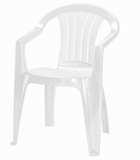 Keter Sicilia plastová záhradná stolička biela