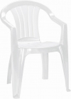 Keter Sicilia záhradná plastová stolička biela krb-pec