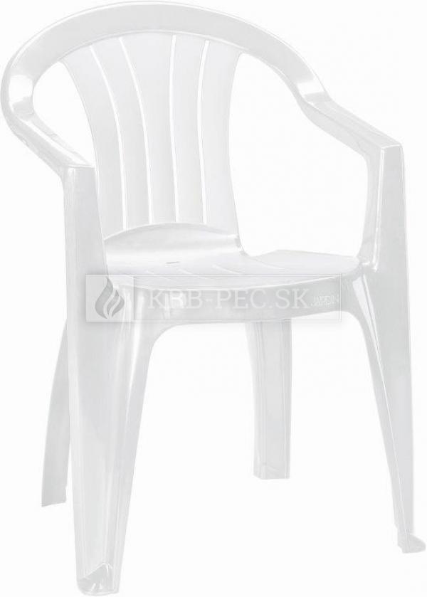 Keter Sicilia záhradná plastová stolička biela krb-pec