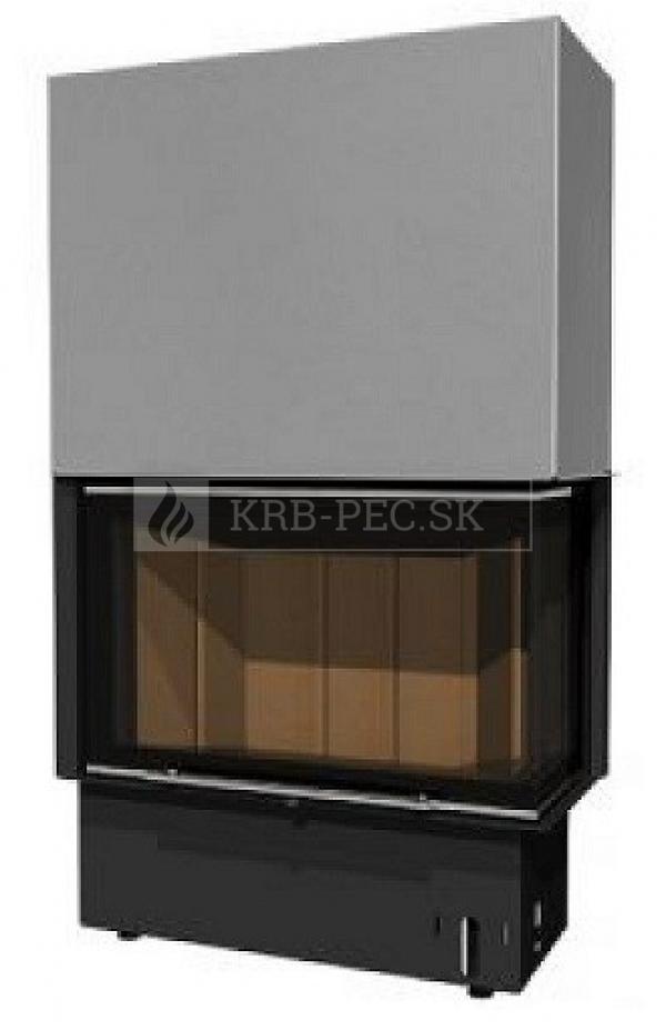 Kobok Chopok R 90 S/380 VD L/P 780/450 510 570 rohová krbová vložka s výsuvnými dvierkami krb-pec