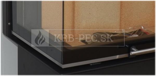 Kobok Chopok R 90 S/380 VD L/P 780/450 510 570 rohová krbová vložka s výsuvnými dvierkami krb-pec