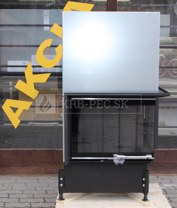 Kobok Chopok R90 67 VD P 720/510-S/500, SM, rám 3S VD, čierny šamot krb-pec