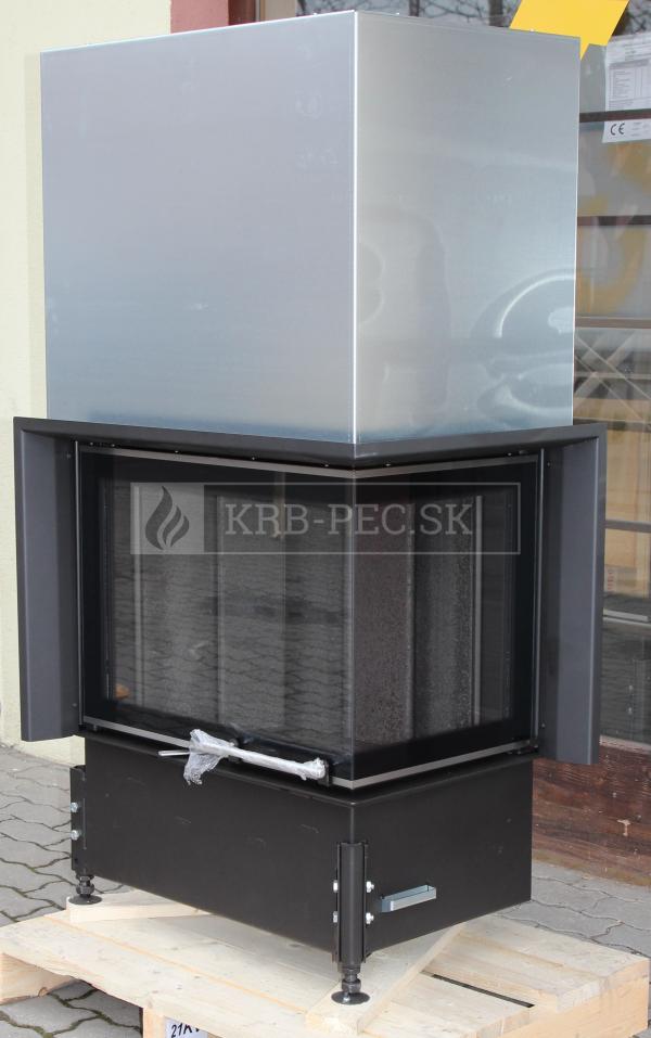 Kobok Chopok R90 67 VD P 720/510-S/500, SM, rám 3S VD, čierny šamot krb-pec