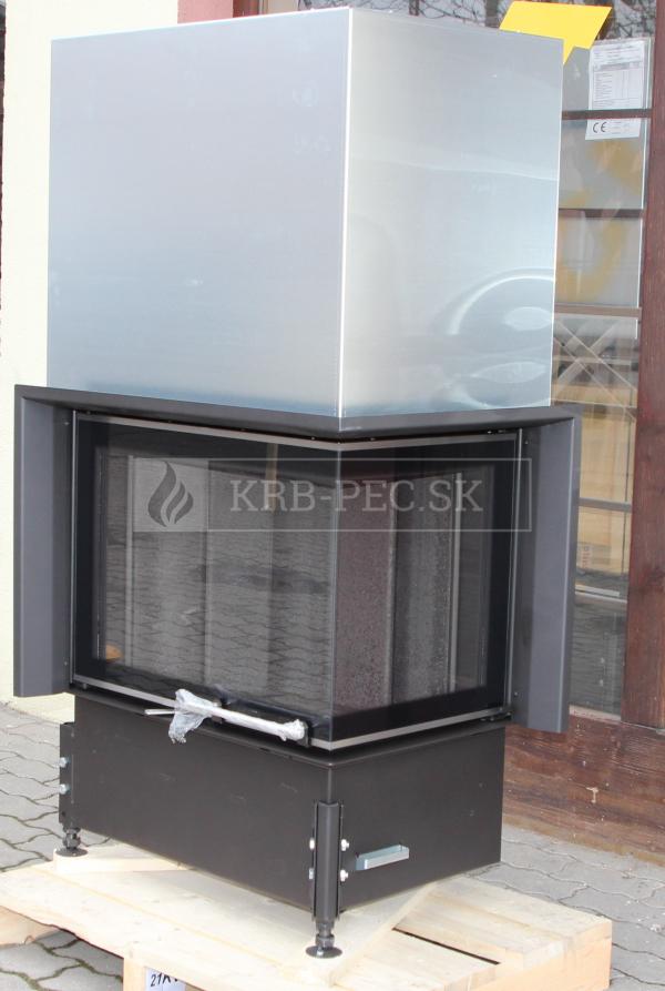 Kobok Chopok R90 67 VD P 720/510-S/500, SM, rám 3S VD, čierny šamot krb-pec
